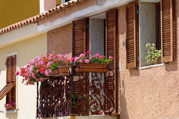 Fototapeta na wymiar Typical building in Santa Teresa Gallura Sardinia
