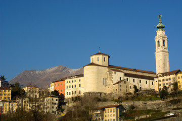 Fototapeta na wymiar The city of Belluno in the heart of the Dolomites 