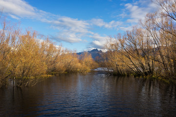 Fototapeta na wymiar Glenorchy lagoon in New Zealand