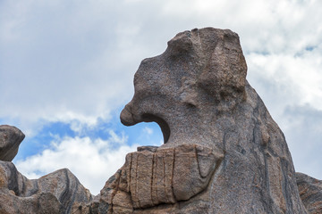 Obraz premium Rock Face at Capo Testa Sardinia