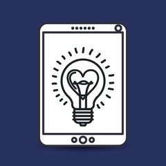 bulb light icon design
