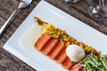 Carpaccio of salmon