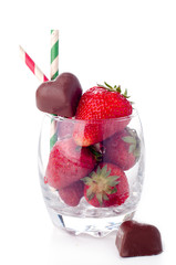 strawberries in a glass