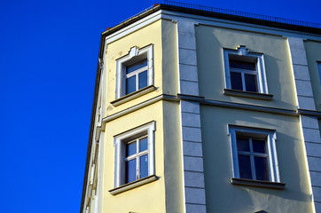 Fototapeta na wymiar closeup of an old residential building