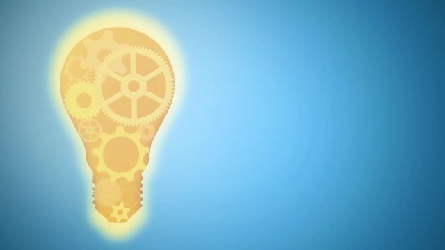 Lightbulb made of gears