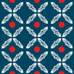 Japanese pattern seamless abstract red dot tile background