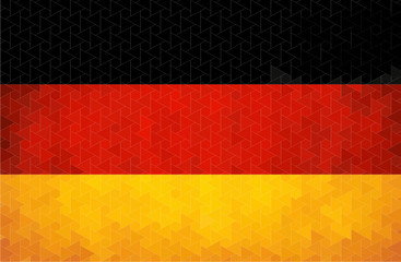 German flag of geometric shapes. Vector illustration.