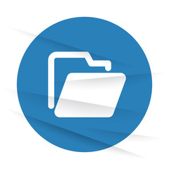 White Folder icon label on wrinkled paper