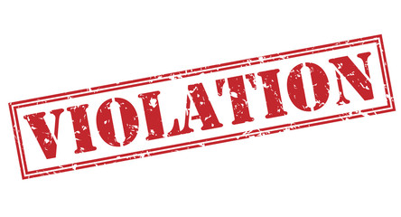 violation red stamp on white background - obrazy, fototapety, plakaty