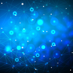 Structure molecule and communication Dna, atom, neurons. Science concept for your design. Abstract round form. Medical, technology, chemistry, science background. Vector illustration