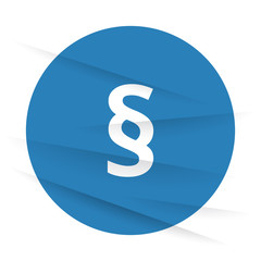 White Paragraph icon label on wrinkled paper