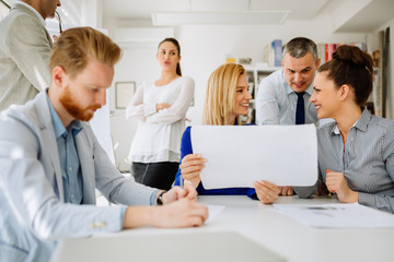 Fototapeta premium Business people having a board meeting