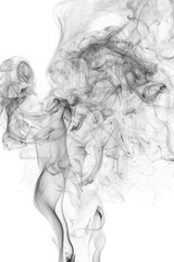 Abstract gray smoke from the incense.