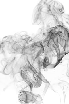 Abstract gray smoke from the incense.