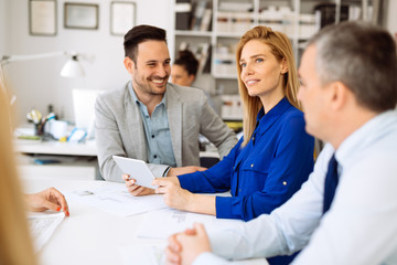 Obraz premium Business people working