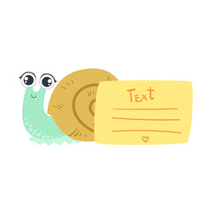 Snail With The Template For The Message