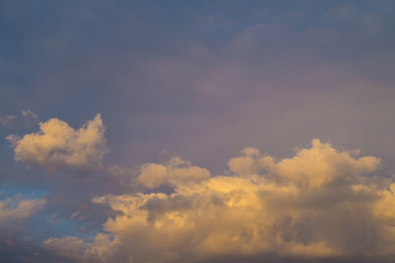 Naklejka na ściany i meble Evening sky and clouds