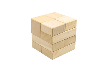 wooden brick building