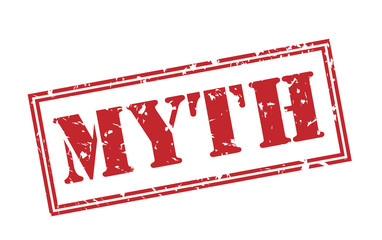 myth red stamp on white background