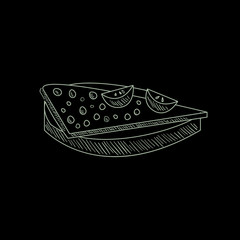 Quesadilla Hand Drawn Sketch