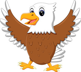 Obraz premium illustration of cute eagle cartoon