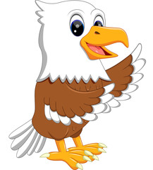 Naklejka premium illustration of cute eagle cartoon