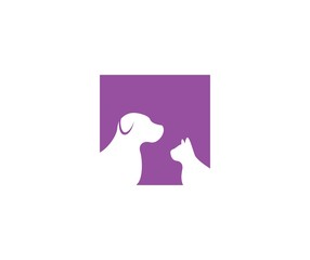 Dog and cat logo