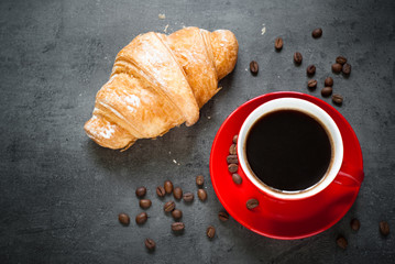 Coffee and a croissant