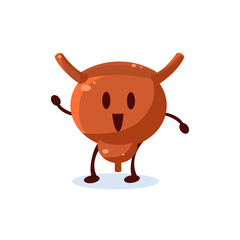Uterus Primitive Style Cartoon Character