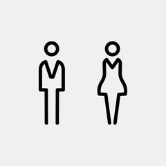 Toilet WC door/wall plate.