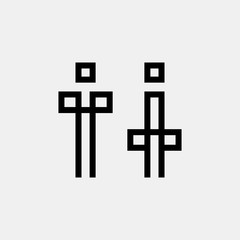 Toilet WC door/wall plate.