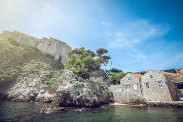 Fototapeta na wymiar View of Dubrovnik coastline.