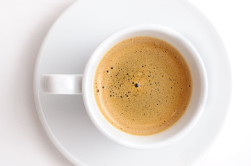 Cup ofn fresh coffee studio shot.