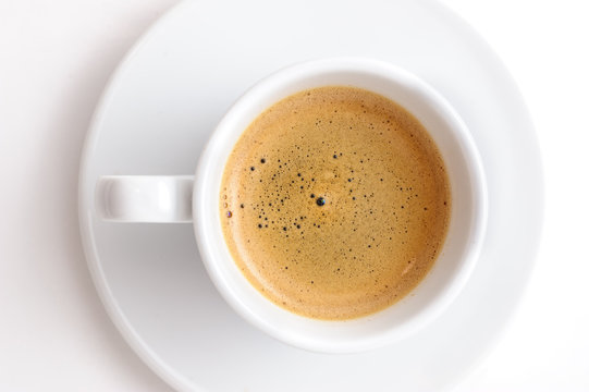 Cup ofn fresh coffee studio shot.