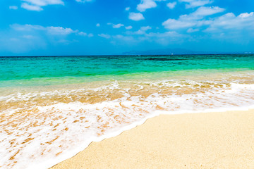 Fototapeta premium Beach, sea, landscape. Okinawa, Japan, Asia.