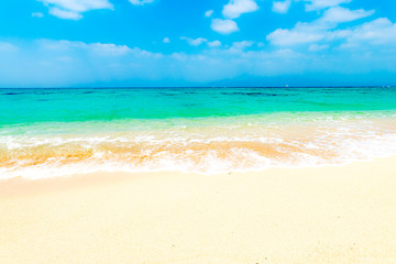 Fototapeta premium Beach, sea, landscape. Okinawa, Japan, Asia.