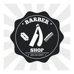 Barber shop design. hair salon. Stylist icon, vector illustration