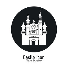 Fototapeta premium Castle icon. Palace design. Flat illustration, vector