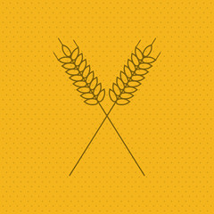 Obraz premium Wheat icon. grain design. Agriculture concept