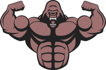 Strong ferocious gorilla. © Andrey1005