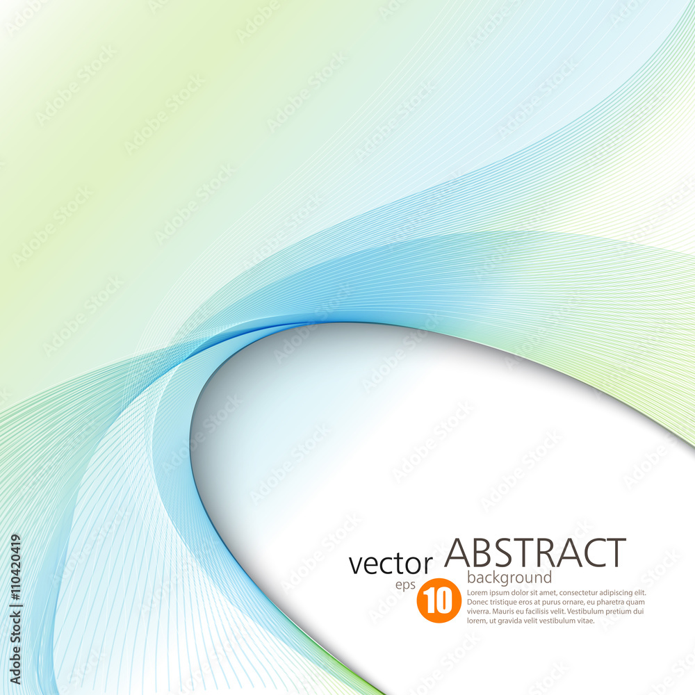 Aufkleber Abstract color wave design element
