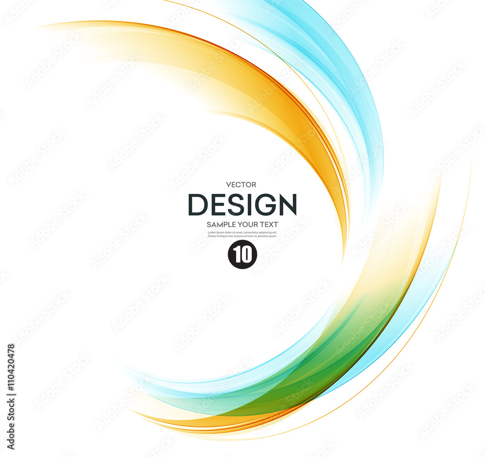 Poster Abstract color wave design element