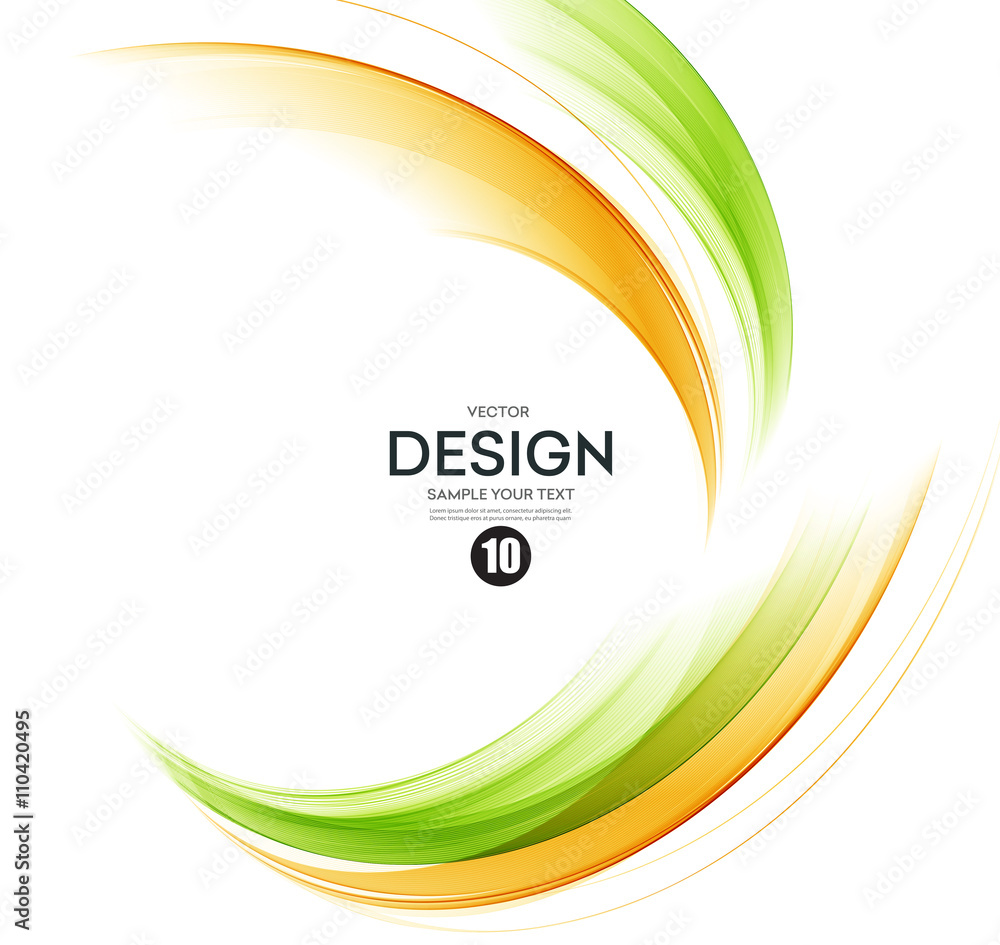 Poster Abstract color wave design element