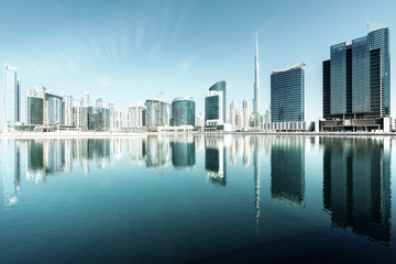 Fototapeta premium Panoramę Dubaju, Zjednoczone Emiraty Arabskie