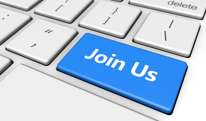 Join Us Sign Computer Keyboard Button