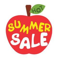 Apple poster. Hot summer sale.