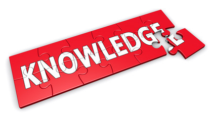 Knowledge Sign Jigsaw Puzzle Concept