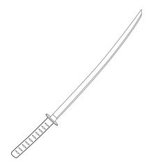Katana sword outline