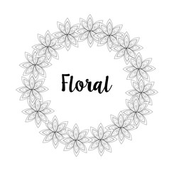 Floral design. garden illustration.  white background