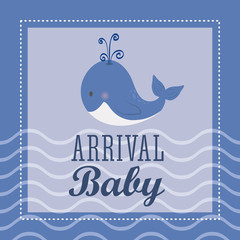 Baby Shower design. Invitation concep. Colorful illustration